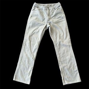 AMI Beige Cream Corduroy 5 Pocket Zip Fly Straight Leg Pants Mid Rise Size 8